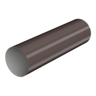 Труба водосточная, Технониколь Макси, Ø100 мм, L=1000 мм, цвет: Коричневый
