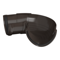 Угол желоба регулируемый Технониколь Ø125 мм, цвет: Темно-коричневый
