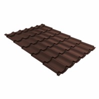 Металлочерепица Grand-Line, Classic, Rooftop Бархат 0,5 мм, цвет: RAL 8017
