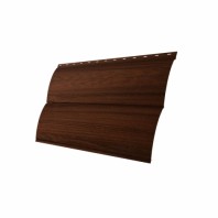 Металлический сайдинг Блок-хаус Grand Line 0,45 Print Twincolor, цвет: Choco Wood