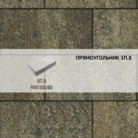 Плитка тротуарная Выбор, прямоугольник, листопад, 600x300x80 мм, 5П.8 Старый замок