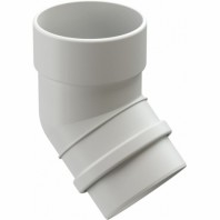 Колено трубы 45˚ Docke Lux Ø100 мм, цвет: Белый