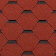 Гибкая черепица Roofshield Family ECO - Стандарт, цвет: Красный с оттенением