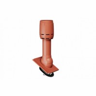 Дефлектор вытяжной вентиляции для плоской черепицы Braas Ø 160/700 мм, цвет: красный