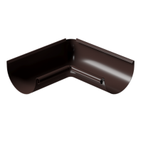 Угол желоба внутренний 90°, Docke Stal Premium, Ø125 мм, цвет: шоколад