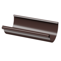 Желоб водосточный, Docke Stal Premium, Ø125 мм, L=3000 мм, цвет: шоколад
