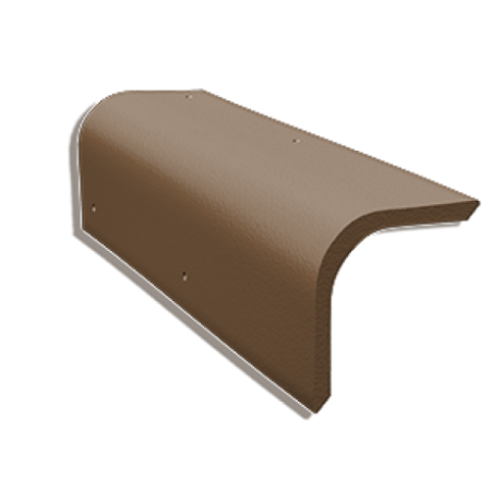 Боковая цементно-песчаная черепица Kriastak Lite, цвет: неокрашенный коричневый