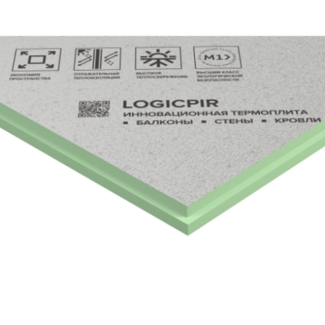Теплоизоляция, LOGICPIR PROF СХМ/СХМ Г2 L, 2385х1185х50 мм
