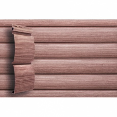 Сайдинг виниловый Grand Line Блок-хаус, Tundra, 3000 мм, цвет: Рябина