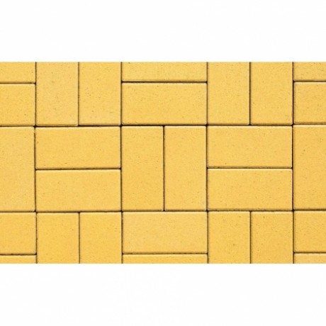 Плитка тротуарная Выбор, прямоугольник, гранит, желтый, 200х100х60 мм