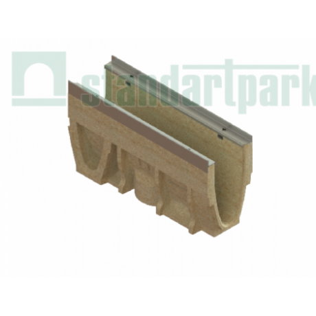 Ливневая канализация труба, лоток водоотводный полимербетонный Standartpark серия CompoMax Drive 0.5m DN 100 Н260