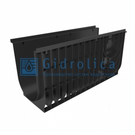 Gidrolica лоток водоотводный Gidrolica Pro DN 100 ЛВ-30.38.48 пластиковый, C250