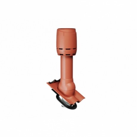 Дефлектор вытяжной вентиляции для волновой черепицы Braas Ø 125/700 мм, цвет: коричневый