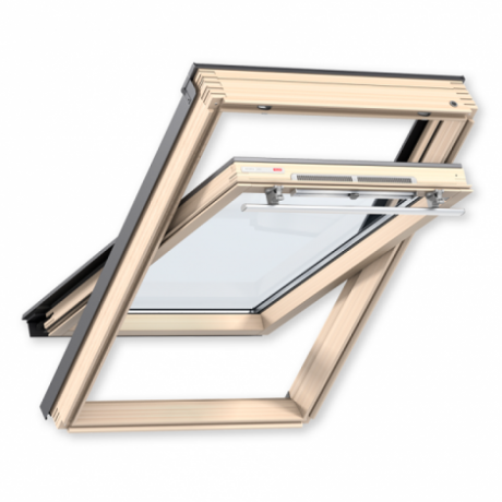 VELUX мансардное окно GZR 3050 ручка сверху, WoodLine, 114x118 см.