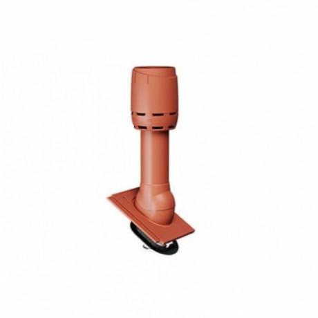 Дефлектор вытяжной вентиляции для плоской черепицы Braas Ø 160/700 мм, цвет: вишня