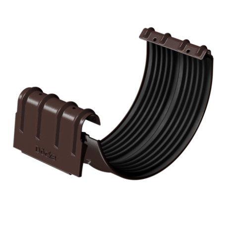 Соединитель желобов, Docke Stal Premium, Ø125 мм, цвет: шоколад